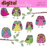 Colorful Owl Clip Art N5