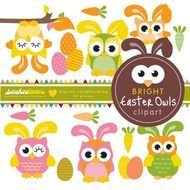 Easter Owl Clip Art N2