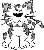 Gray Cat Cartoon N2
