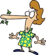 cartoon character with a long nose