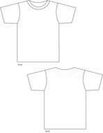 Blank T Shirt Template drawing