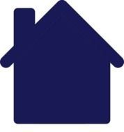 Navy Blue House Clip Art