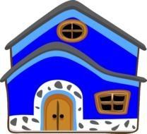 Blue House Clip Art N22