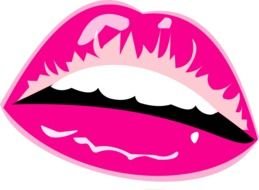 Beautiful pink lips clipart