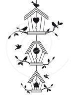 Cute Tree With Birds Clip Art