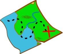 Cartoon Treasure Map Clip Art