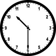 painted clock with black arrows
