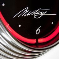 Alternate View 4 Of Ford Mustang Logo Neon Clock