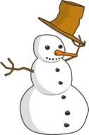 Snowman Hat drawing