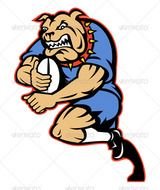 Drawing Of A Rugby Player Running With The Ball