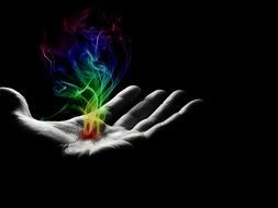 Colors on hand clipart