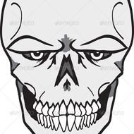 Evil Flaming Skull Drawings