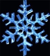 Snowflake blue ice