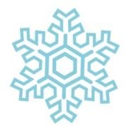 blue snowflake as a picture for clipart