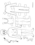 Paper Doll Cut Out Template N2