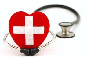 Red Heart with the white cross