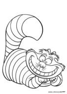 Alice In Wonderland Cat Coloring Pages