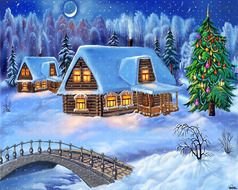 Free Christmas Desktop card drawing