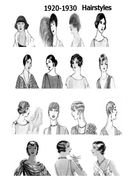 Clipart of 1920s Womens Hairstyles