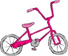 Pink Bicycle Clip Art