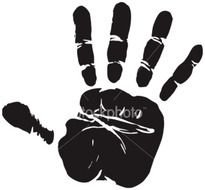 Free Vector Hand Print Clip Art