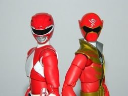 two costumes of Power Rangers