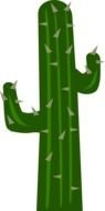 Cartoon green cactus clipart