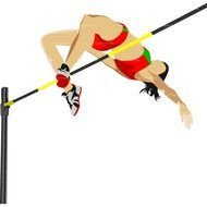 high jump girl