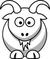 Goat Outline Clip Art N3