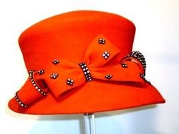 Women Church Hat red drawing