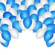 wallpaper with blue and white balloons