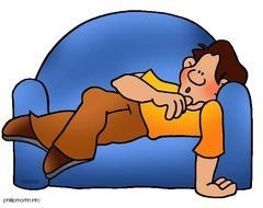 Lazy People On Couch Clip Art