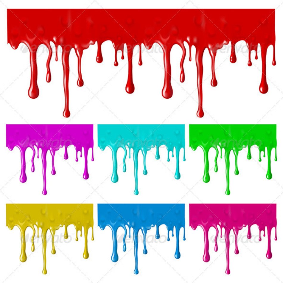 colorful paint splatter border