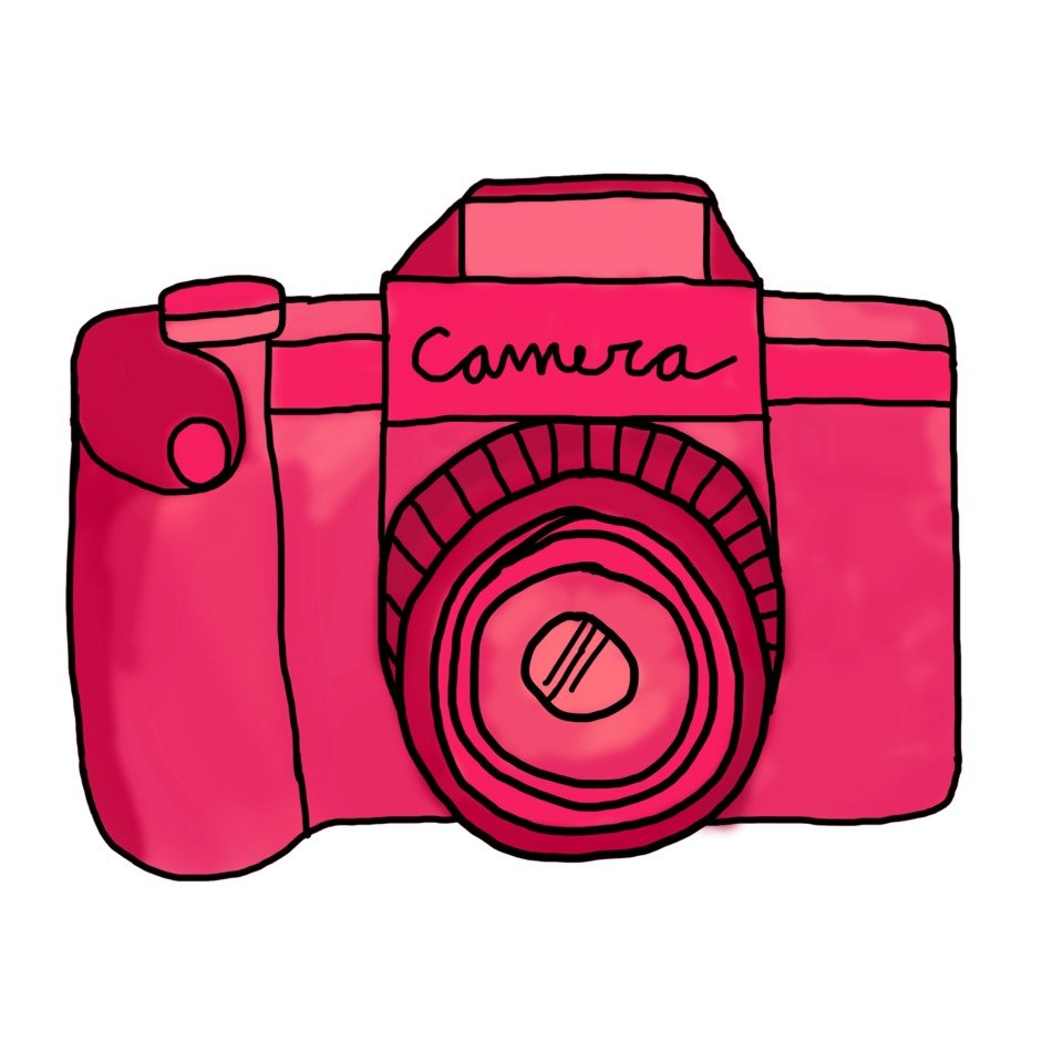clipart of the pink Camera