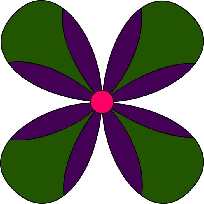 Purple Green Flower as a picture for clipart