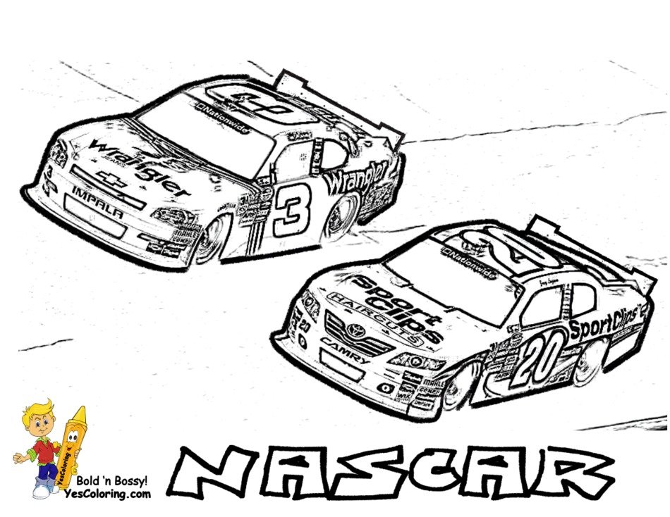 NASCAR Race Car Coloring Pages
