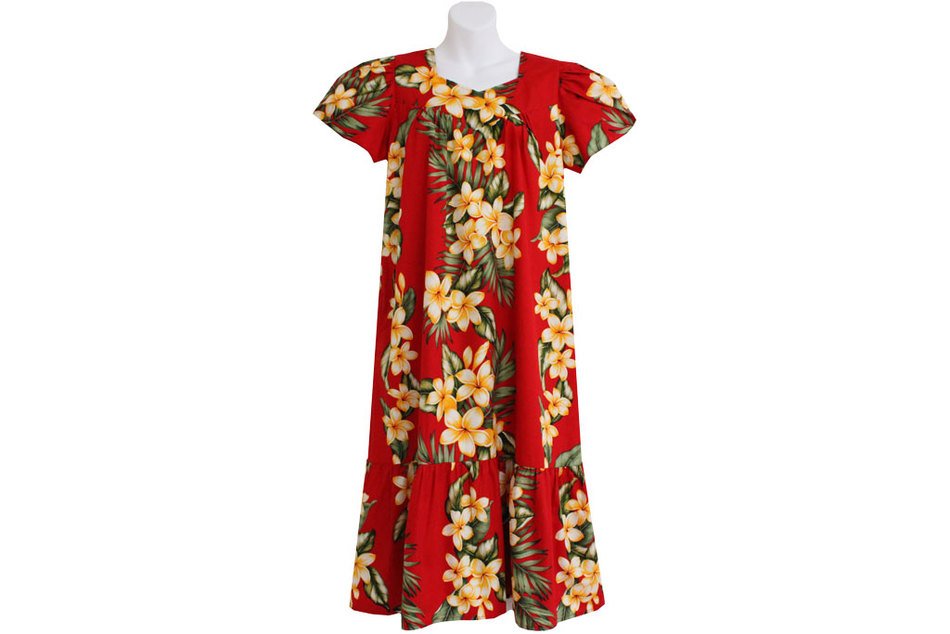 yellow hawaiian dress with yellow flowers