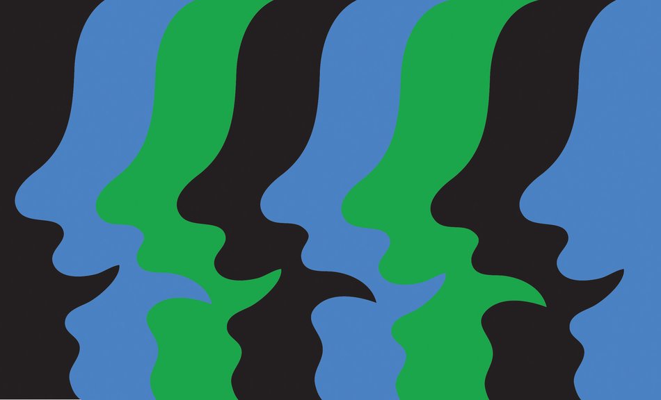 multi-colored silhouettes as an abstraction