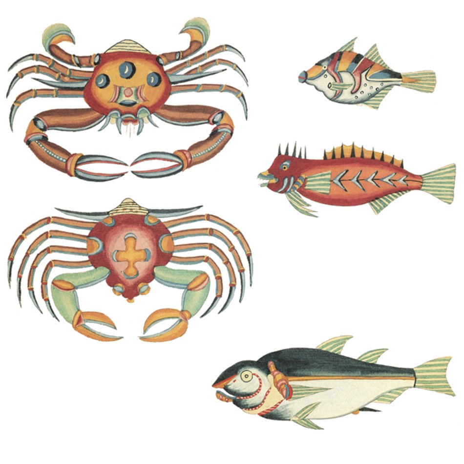 Free Clip Art Renards Fanciful Fish And Crabs Haeckels Based