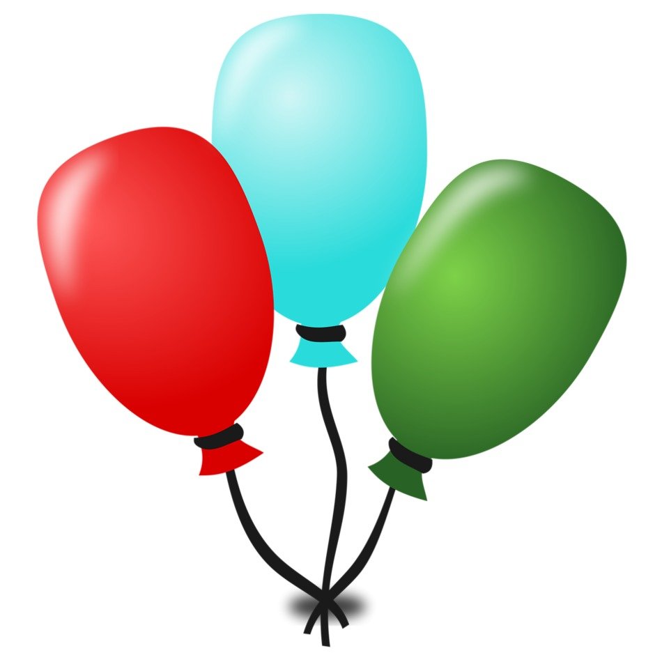 three balloons as a illustration