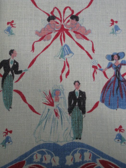 vintage drawing with the newlyweds