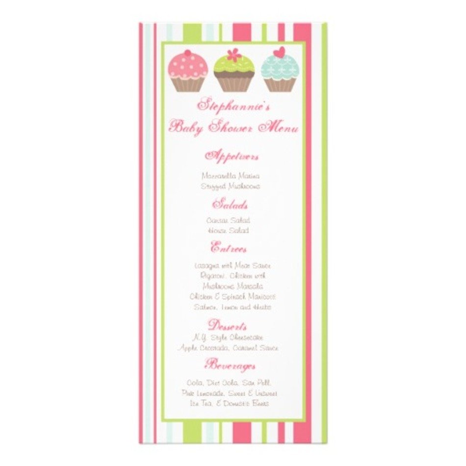 Tea Party Menu Template