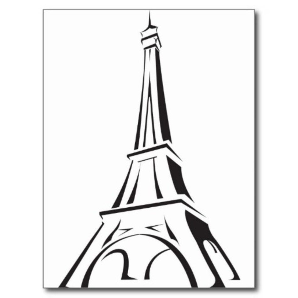 Eiffel Tower Template Cut Out
