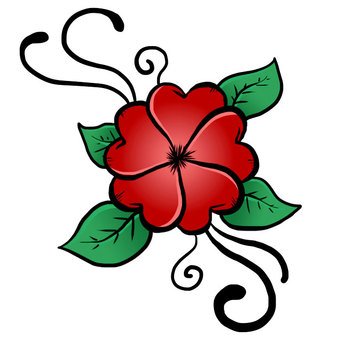 Heart With Roses Tattoo Designs N5