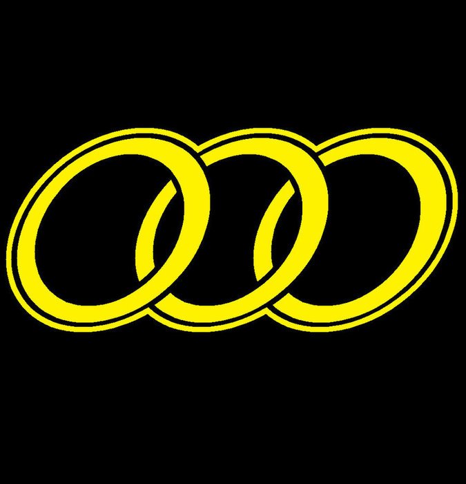 three yellow circles at black background