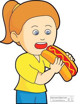 Girl Eating Clip Art N17