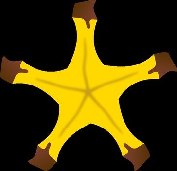 Banana Star By Qubodup drawing