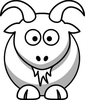 Goat Outline Clip Art N3