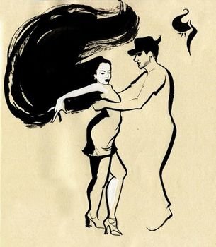 Latin Salsa Dancing Clip Art N3