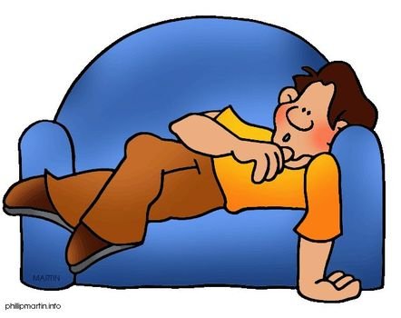 Lazy People On Couch Clip Art